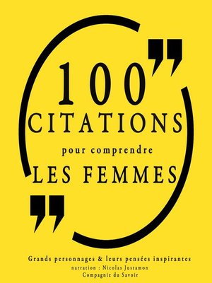 cover image of 100 citations pour comprendre les femmes